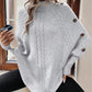 Eleganter Damen-Pullover im Cape-Stil mit Stehkragen und asymmetrischem Saum