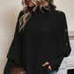 Eleganter Damen-Pullover im Cape-Stil mit Stehkragen und asymmetrischem Saum