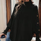 Eleganter Damen-Pullover im Cape-Stil mit Stehkragen und asymmetrischem Saum