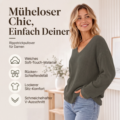 📢📢🎉✨Elegantes Strickoberteil für Damen mit Schleife am Rücken