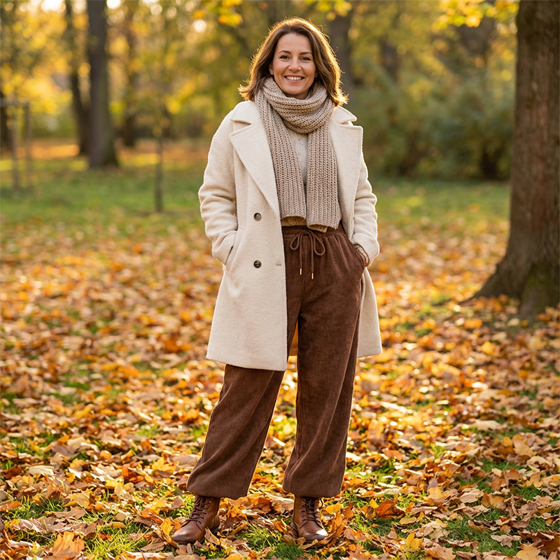 ⏰ Legere weit geschnittene Cordhose für Damen