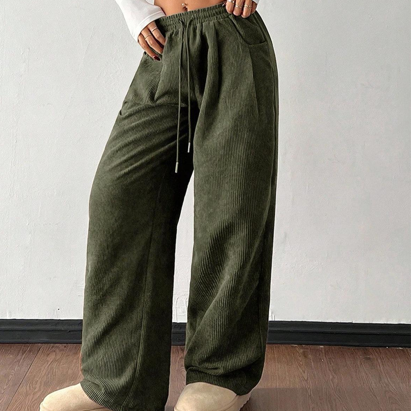 ⏰ Legere weit geschnittene Cordhose für Damen