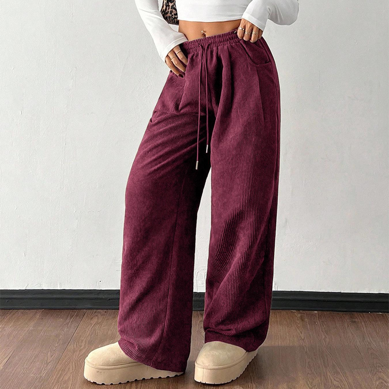 ⏰ Legere weit geschnittene Cordhose für Damen