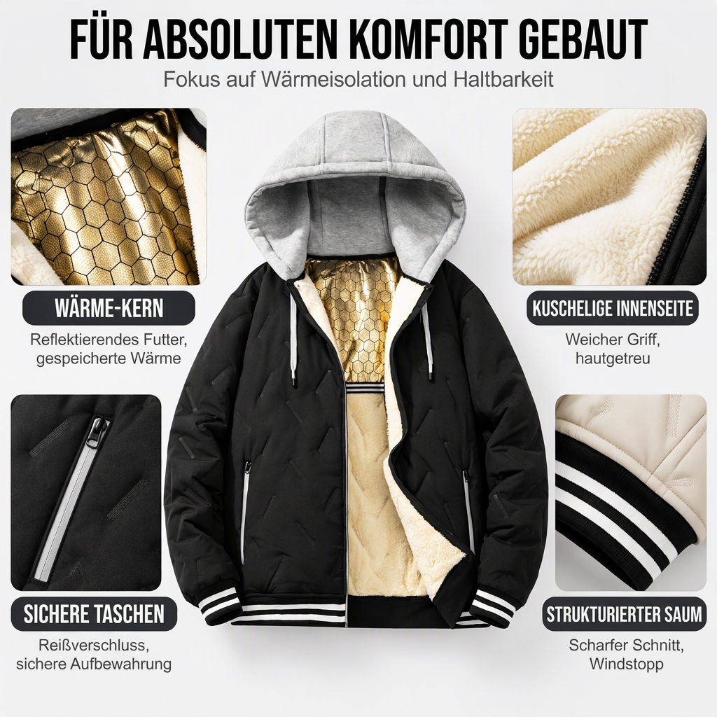 📢🎉50%Rabatt!!!🛍️✨Warme Winterkapuzenjacke fuer Herren
