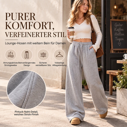 Bequeme Damen-Freizeit-Hose mit weitem Bein