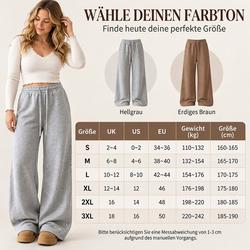Bequeme Damen-Freizeit-Hose mit weitem Bein