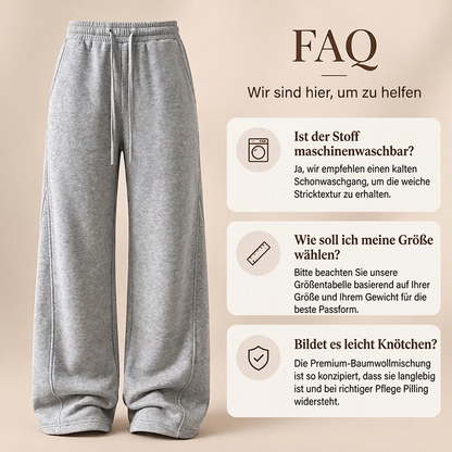 Bequeme Damen-Freizeit-Hose mit weitem Bein