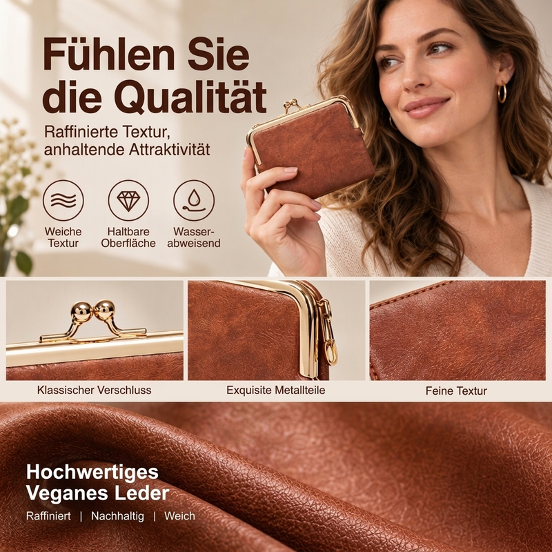 🎁Vintage Kiss-Lock-Geldbörse mit Mehreren Kartenfächern