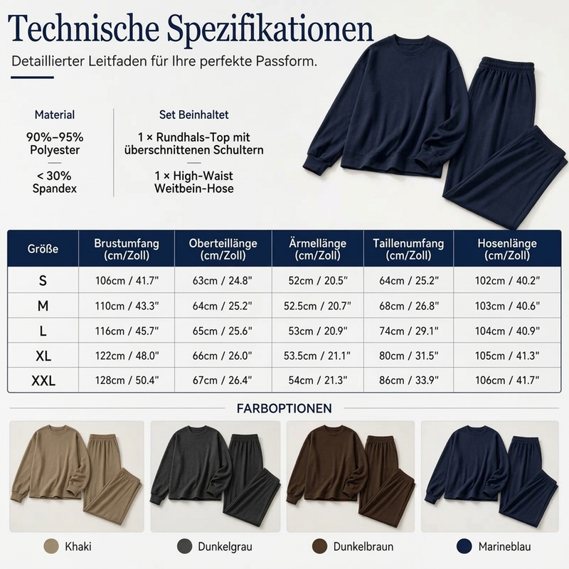 📢🎉🛍️✨Zweiteiler für Damen: Locker sitzendes Oberteil & Weithose