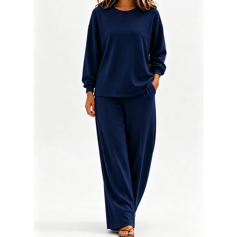 📢🎉🛍️✨Zweiteiler für Damen: Locker sitzendes Oberteil & Weithose
