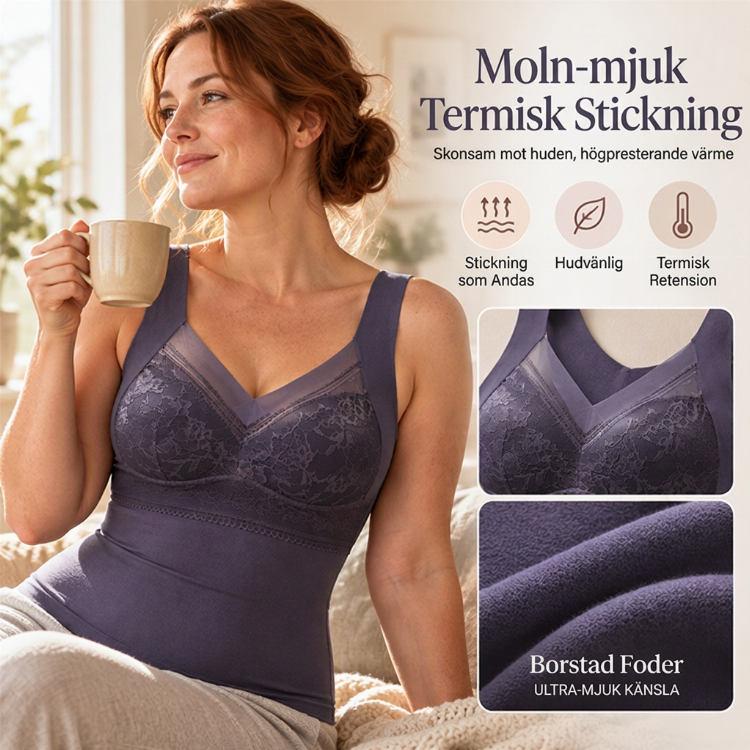 🔥Thermounterhemd für Damen in Slim-Fit-Passform mit integriertem Bügel-BH