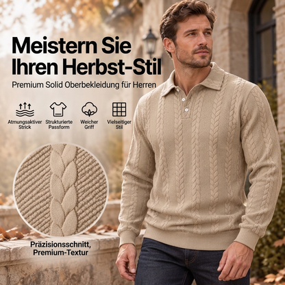 🥳🥳 Freizeit-Oberteil für Herren mit Jacquard-Kabelstricktextur
