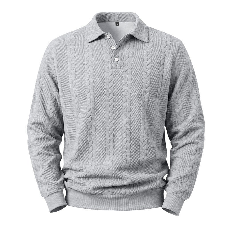 🥳🥳 Freizeit-Oberteil für Herren mit Jacquard-Kabelstricktextur