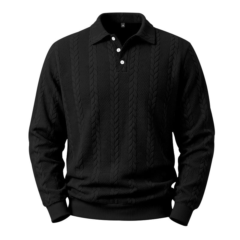 🥳🥳 Freizeit-Oberteil für Herren mit Jacquard-Kabelstricktextur