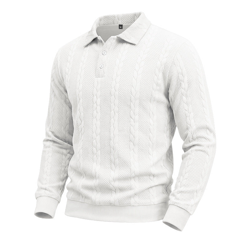 🥳🥳 Freizeit-Oberteil für Herren mit Jacquard-Kabelstricktextur