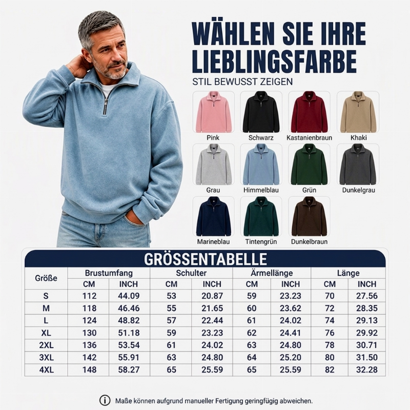 🔥🔥 Lässiges Viertelreißverschluss-Sweatshirt für Herren