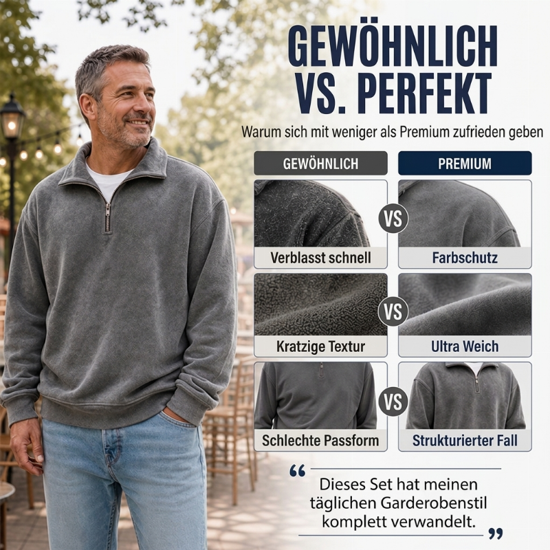 🔥🔥 Lässiges Viertelreißverschluss-Sweatshirt für Herren