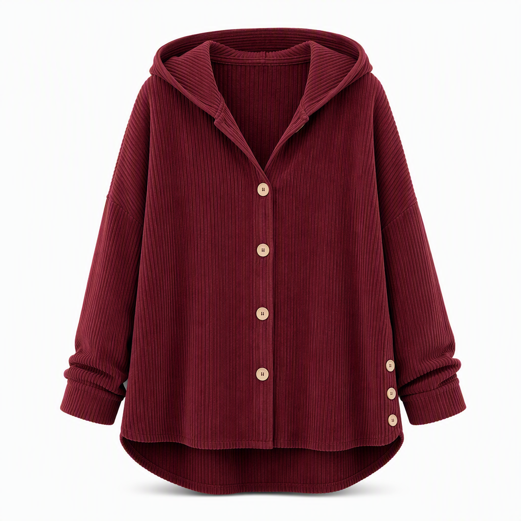 📢✨ Deine neue Lieblingsjacke ✨Lässige, weite Kapuzenjacke aus Cord für Damen