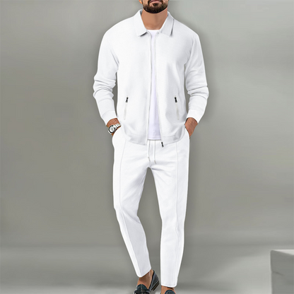 ⏰⏰ Herren stilvolles 2-teiliges Set: Jacke mit Hemdkragen und Jogginghose