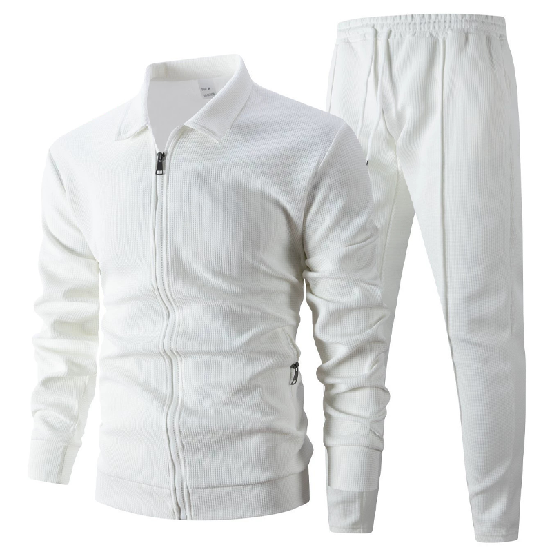 ⏰⏰ Herren stilvolles 2-teiliges Set: Jacke mit Hemdkragen und Jogginghose