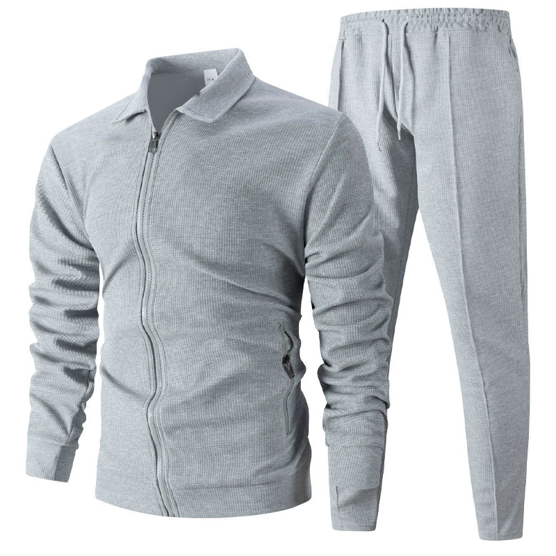 ⏰⏰ Herren stilvolles 2-teiliges Set: Jacke mit Hemdkragen und Jogginghose