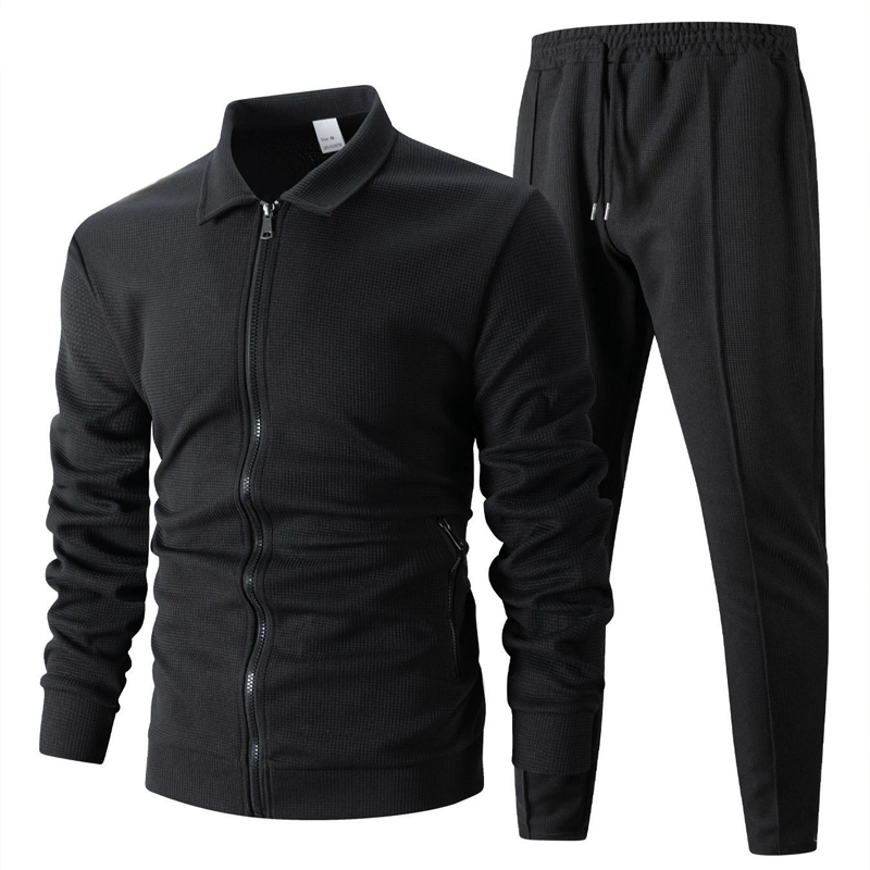 ⏰⏰ Herren stilvolles 2-teiliges Set: Jacke mit Hemdkragen und Jogginghose