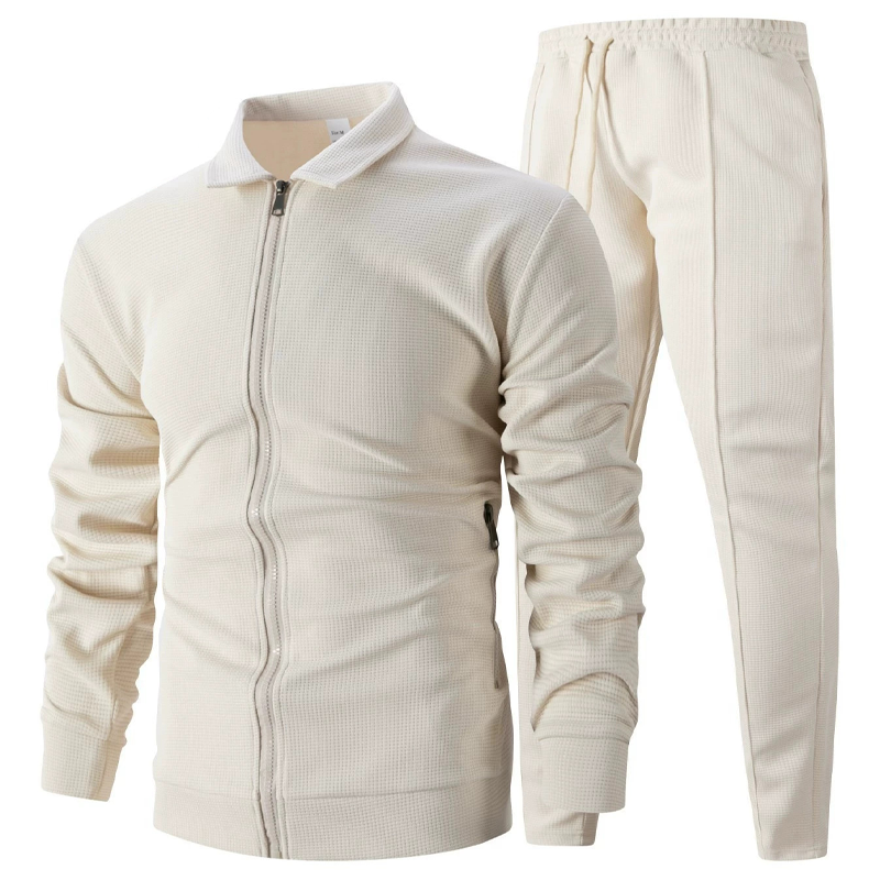⏰⏰ Herren stilvolles 2-teiliges Set: Jacke mit Hemdkragen und Jogginghose