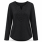 🔥 ✨Bohemische Damen-Bluse aus Spitze mit V-Ausschnitt, langen Ärmeln und lockerer Passform