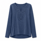 🔥 ✨Bohemische Damen-Bluse aus Spitze mit V-Ausschnitt, langen Ärmeln und lockerer Passform