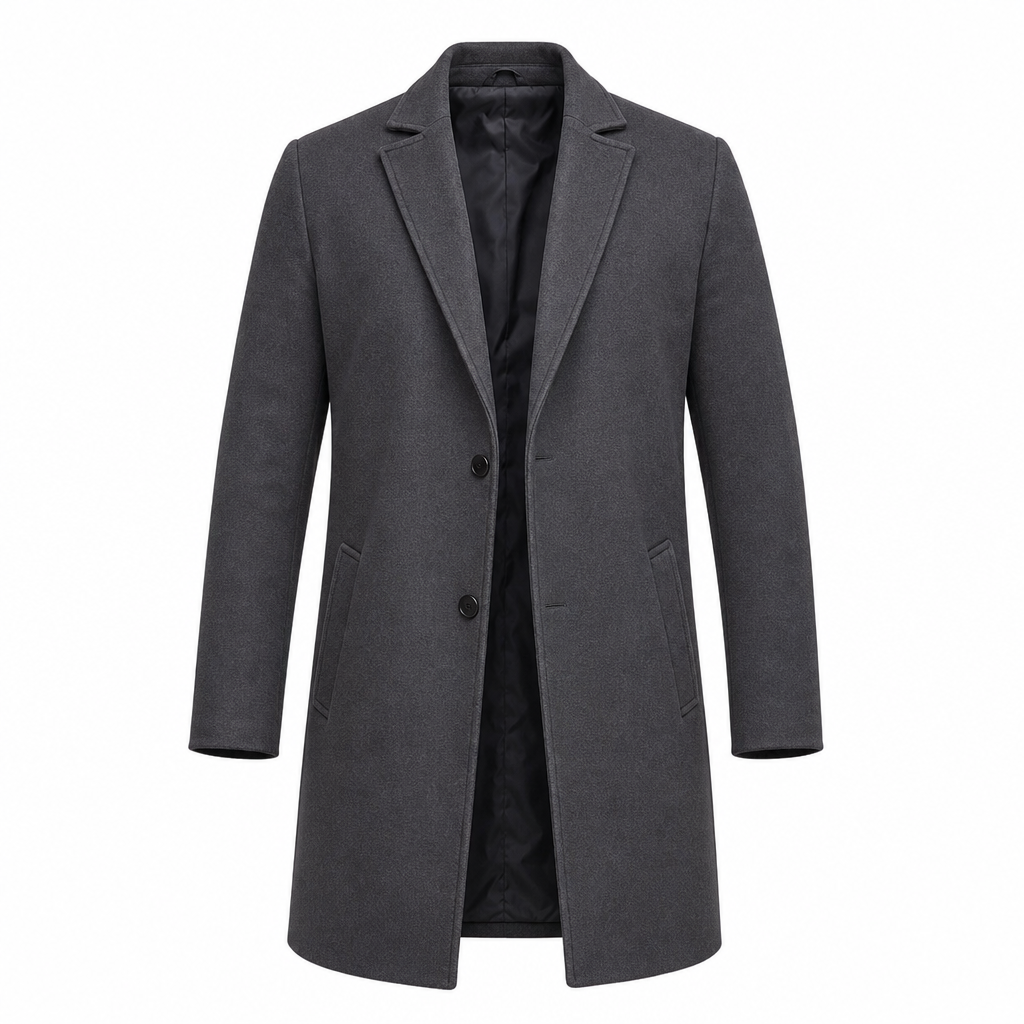 📢🎉🛍️✨Klassischer einreihiger Trenchcoat für Herren, Business-Casual Premium Windbreaker