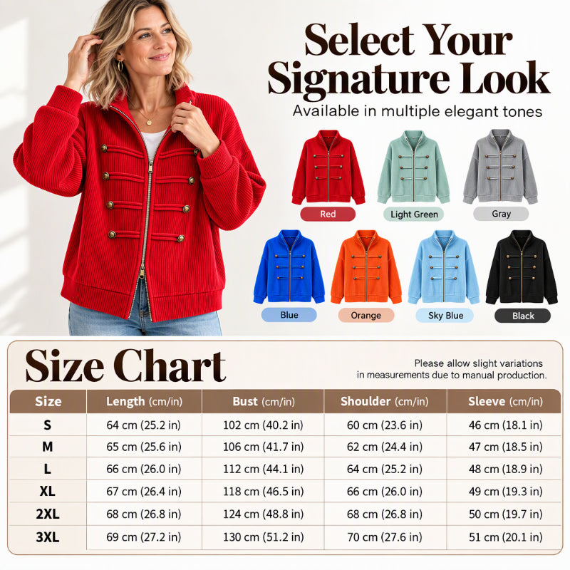 Freizeit-Jacke für Damen mit Rippstrick und Reißverschluss
