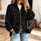 Freizeit-Jacke für Damen mit Rippstrick und Reißverschluss