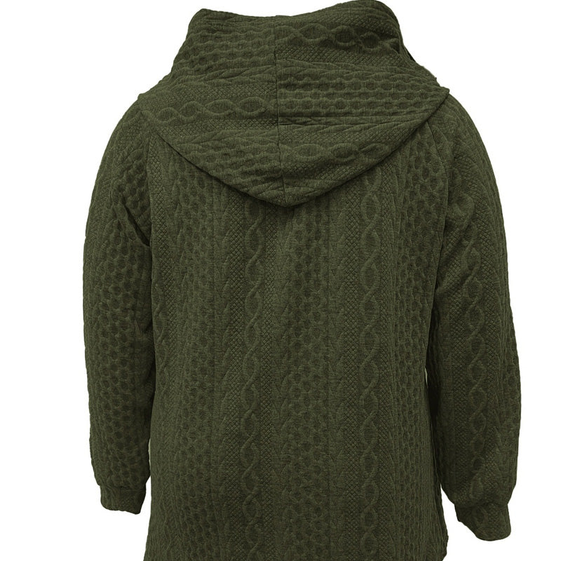 Jacke mit Kapuze in lockerer Passform und strukturiertem Gewebe