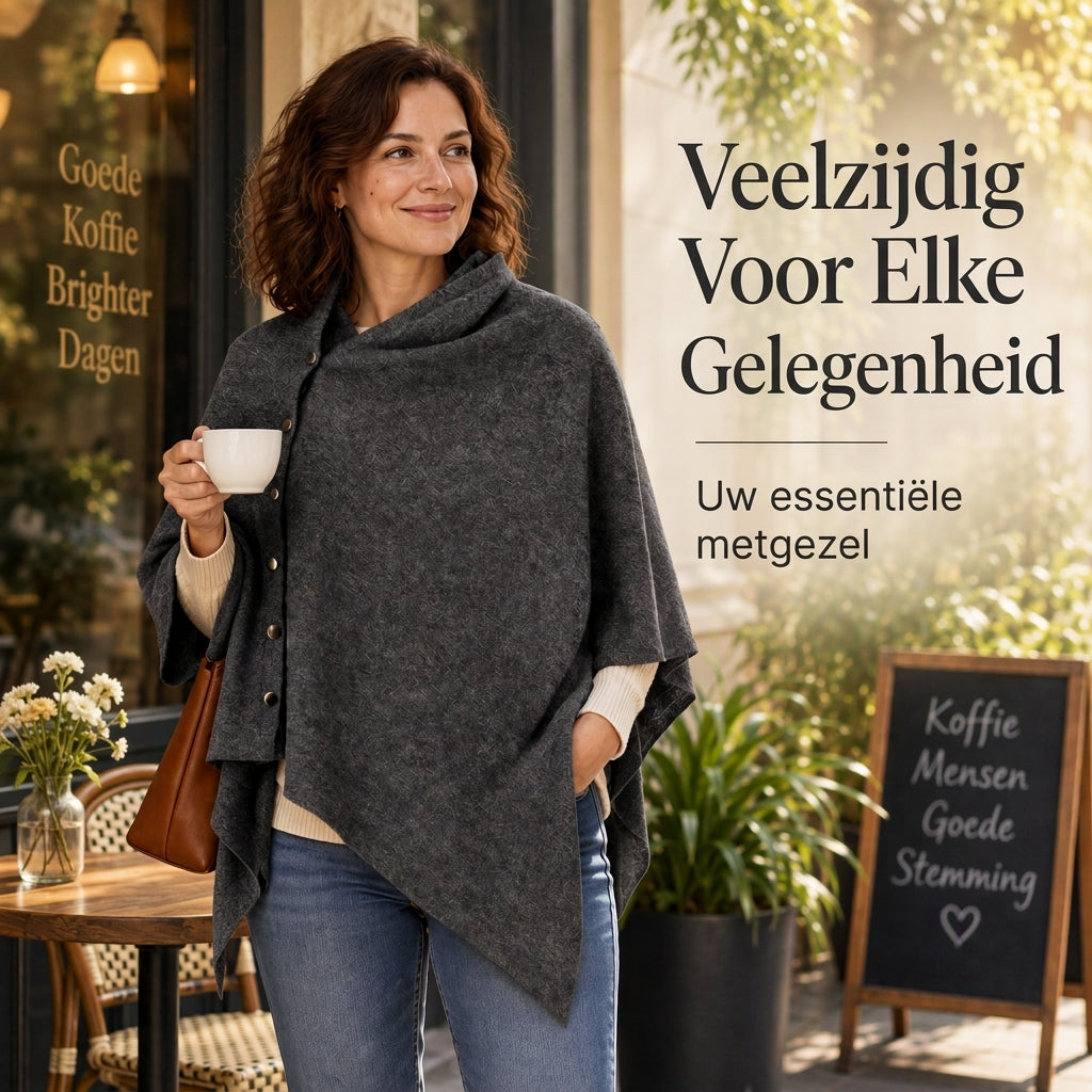 🧶Weicher Strick-Poncho-Schal für Damen, locker sitzender Strick-Überwurf✨