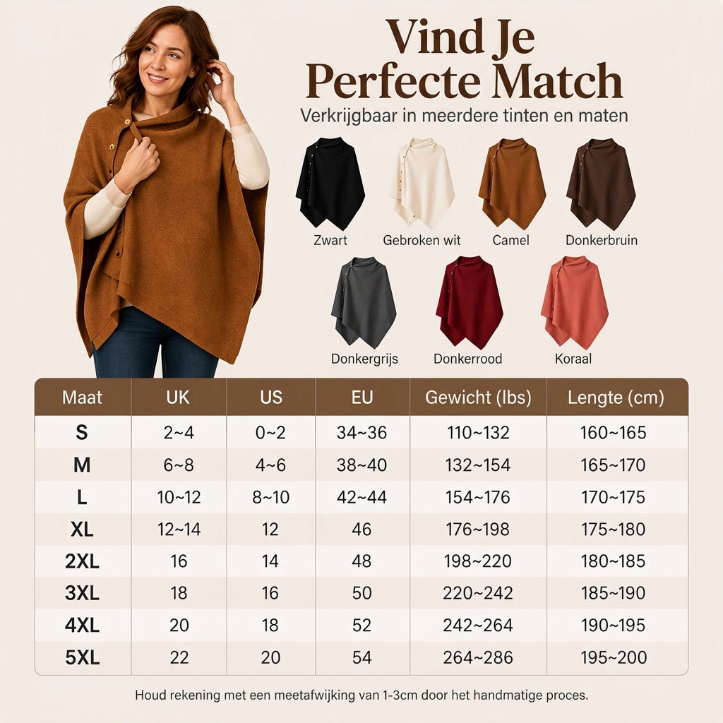🧶Weicher Strick-Poncho-Schal für Damen, locker sitzender Strick-Überwurf✨