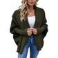 Dicker Strick-Cardigan für Damen mit Fledermausärmeln