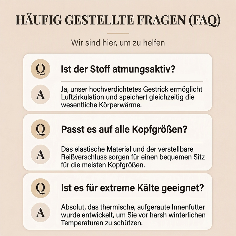 Winter warme Balaclava mit Reißverschluss