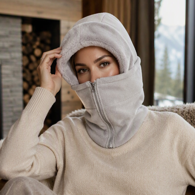 Winter warme Balaclava mit Reißverschluss