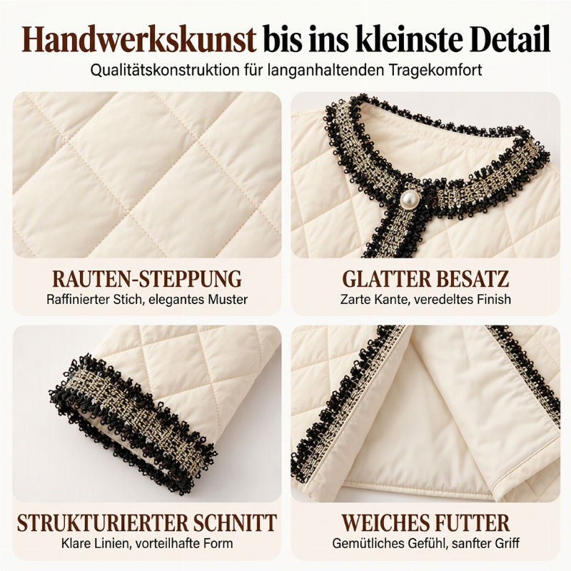 ✨Neu Eingetroffen! Steppjacke für Damen, mittellang, Wattierung