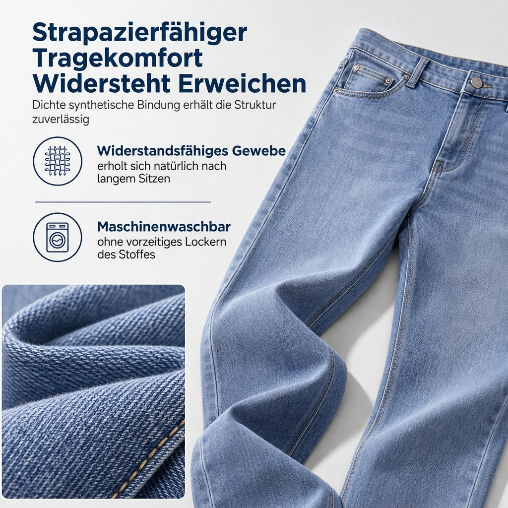 Herren Stretch Slim Fit Jeans, lässige Mid Rise Denimhosen