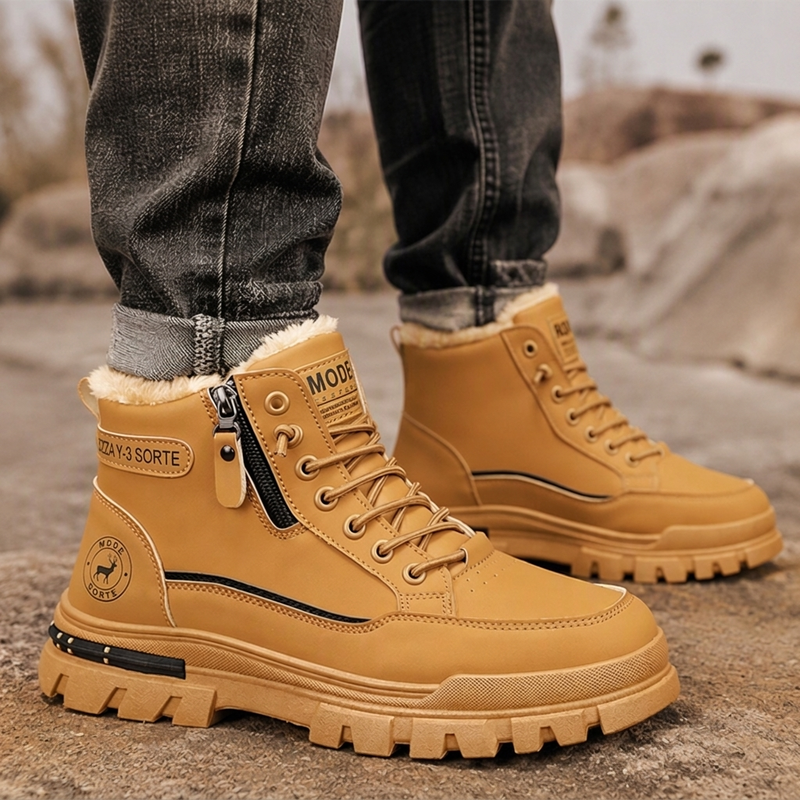 ❄️🥾 Warme Winterstiefel für Herren mit rutschfester Sohle & weichem Futter | Keine kalten Füße, kein Ausrutschen – Warm & sicher durch den Winter ✨