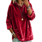 Samt-Kapuzenpullover für Damen