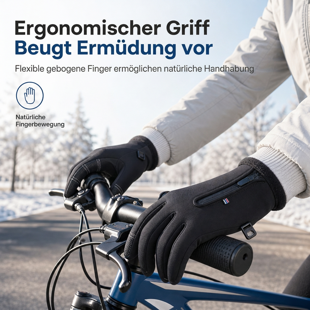 🧤 ❄️ Wasserdichte Winterhandschuhe für den Outdoor-Einsatz – winddichtes Außenmaterial & weiches Plüschfutter zum Radfahren und Wandern 🚴