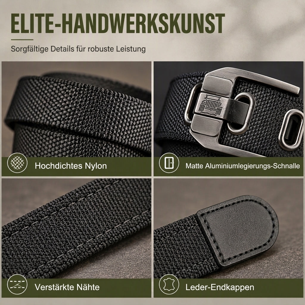 Robuster gewebter taktischer Outdoor-Gürtel mit Metallschnalle
