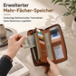 Herren Lange Geldbörse mit Reißverschluss, großes Fassungsvermögen, multifunktionaler Kartenhalter, Clutch-Tasche