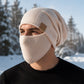 Thermische Wintermütze für Damen mit integrierter Gesichtsmaske