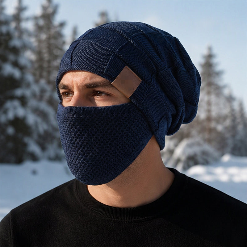 Thermische Wintermütze für Damen mit integrierter Gesichtsmaske