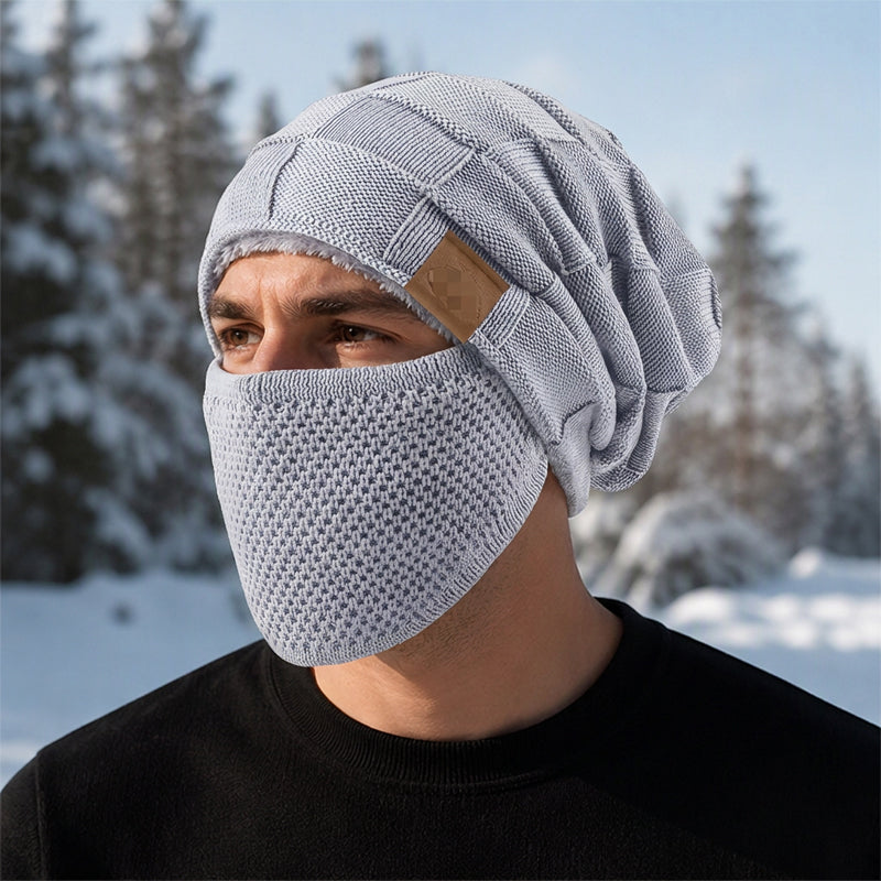 Thermische Wintermütze für Damen mit integrierter Gesichtsmaske
