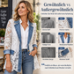 Damen Elegante Jacke mit Blumenspitze und Lochstickerei