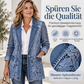 Damen Elegante Jacke mit Blumenspitze und Lochstickerei
